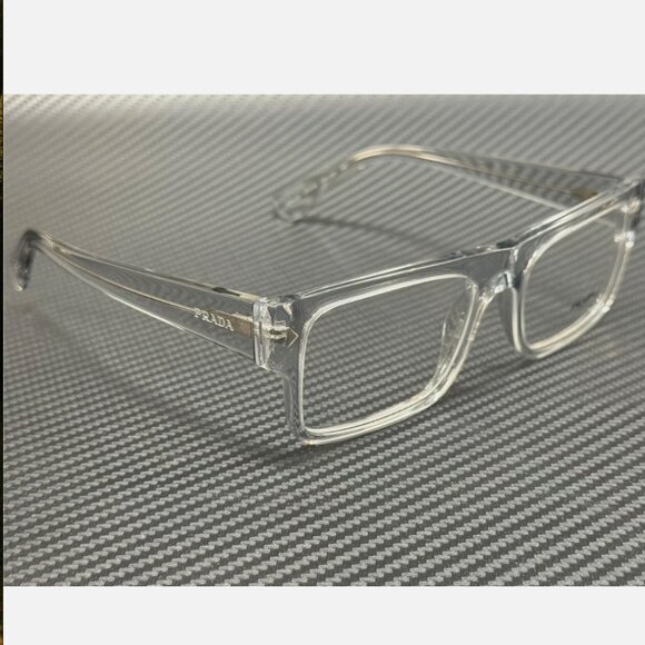 PRADA Transparent Grey Men's 57 mm Eyeglasses - Picture 4 of 5